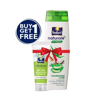 Parachute Naturale Nourishing Care Shampoo (Free Oil Control Face Wash 50 gm)