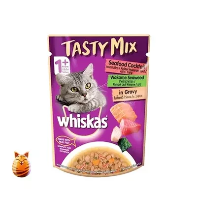 Whiskas Seafood Cocktail Wakame Seaweed In Gravy