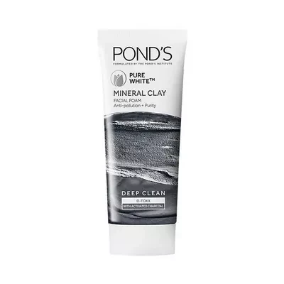 Pond's Pure White Mineral Clay Anti Pollution Purity Face Wash Foam