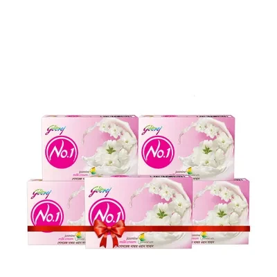Godrej No.1 Jasmine Soap (Buy 4 Get 1 Free)