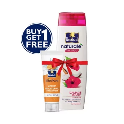 Parachute Naturale Damage Repair Shampoo (Free Anti Pimple Face Wash 50 gm)