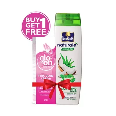 Parachute Naturale Shampoo Nourishing Care (Free Glo-On Pink Cream 50 gm)