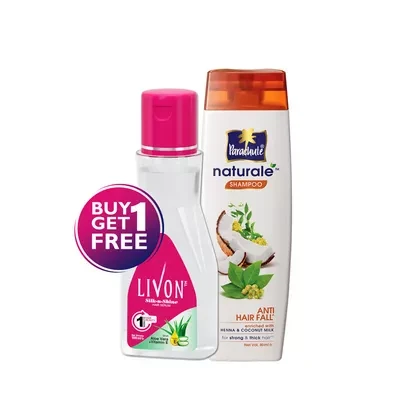 Livon Hair Serum (Free Parachute Naturale Shampoo Anti Hair Fall Shampoo 80 ml)