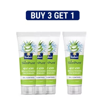Parachute SkinPure Aloe Vera Brightening Face Wash Oil Control (Buy 3 Get 1 Free)