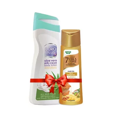 Boroplus Aloe Vera Milk Cream Body Lotion (Free Emami Hair Oil 100 ml)